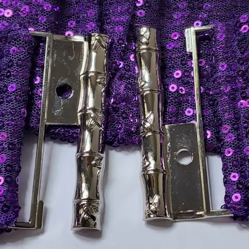 Purple Sequin Shimmer Wide Stretch Belt