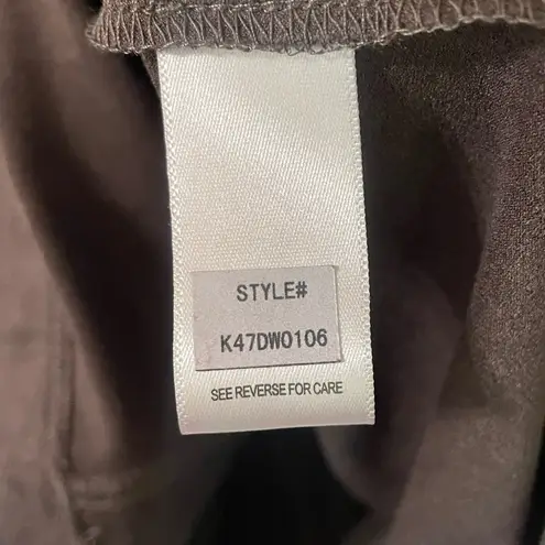 Bishop and Young Women's Small Brown Faux Suede Mini Dress Short Sleeve Soft Comfy