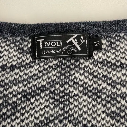 Tivoli of Ireland Nordic Fair Isle Longline Cardigan with Pockets Gray Size M