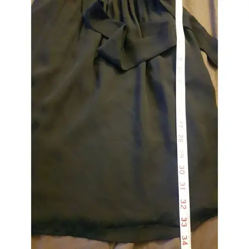 Daniel Rainn DR2 Dress Womens Short Sleeve Black Tied Pleated Evening Night Out