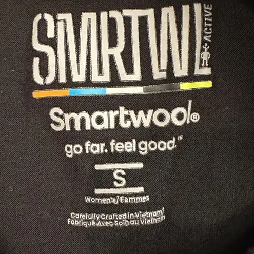 Smartwool Active Crew Neck Shirt Merino Long Sleeve Lightweight Black Small