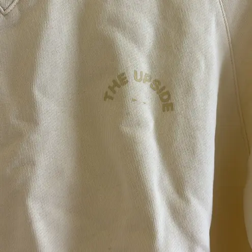 The Upside sweatshirt butter yellow fall cozy loungewear Anthropologie Size XS
