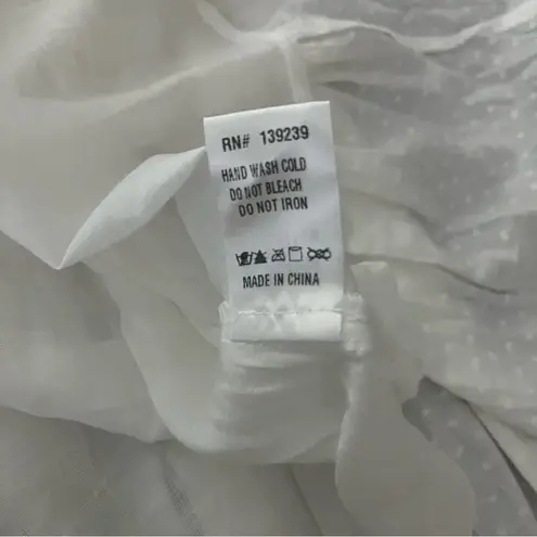 Pomander Place White Swiss Dot Sleeveless Kenzo Dress, Sz XL