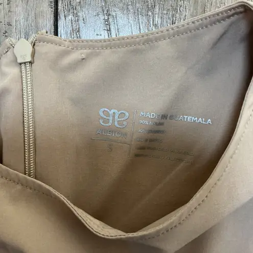 ALBION FIT NWT Albion Cobblestone Going Places Dress Sleeveless Drawstring Waist Size S