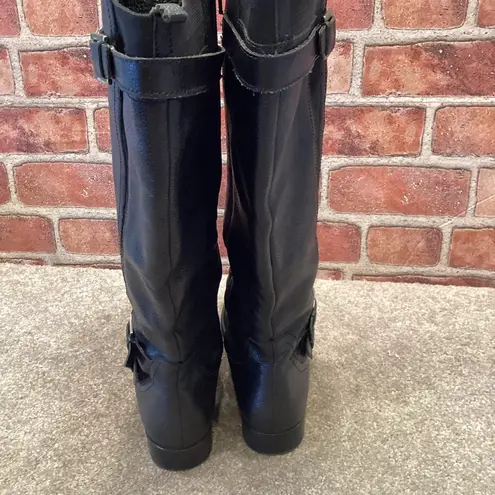 Naturalizer  Johanna Wide Calf Black leather Tall Knee High Riding boots size 7