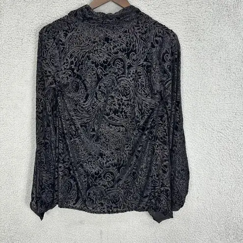 Kate Hill Cardigan Women Small Black Velvet Open Front Whimsigoth Dark Feminine