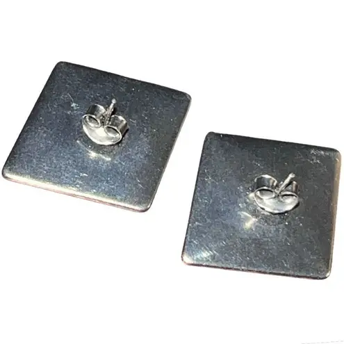 Women's Diamond Shaped Earrings Stud Jewelry Flat Back Hot Pink Accessory