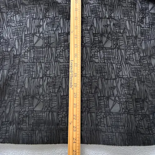 Misook Women Black Textured Blazer Jacket L Stretch Knit Open Front Lightweight