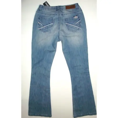 Buffalo New NWT $99 Designer David Bitton Jeans Womens 25 X 33 Mid Rise Flare