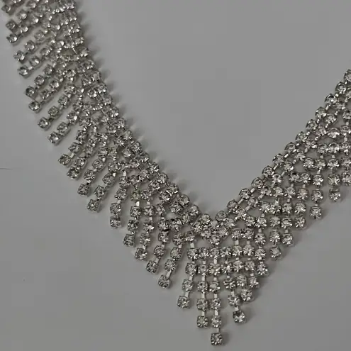 kim rogers Silver-Tone Rhinestone Necklace