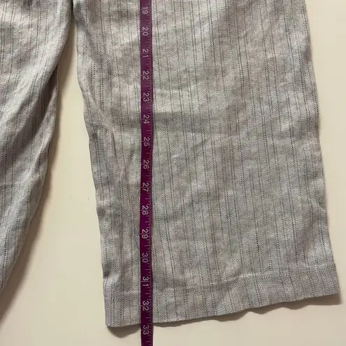 NYDJ Light Grayish Striped Belted Wide Leg Pant GUC Size 6