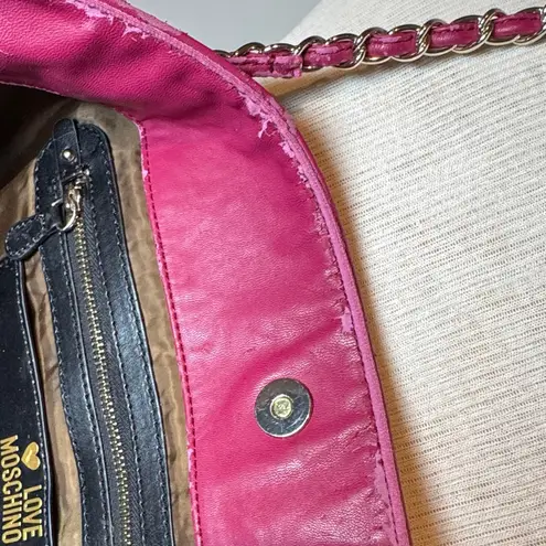 Love moschino Red and Orange Script Tote