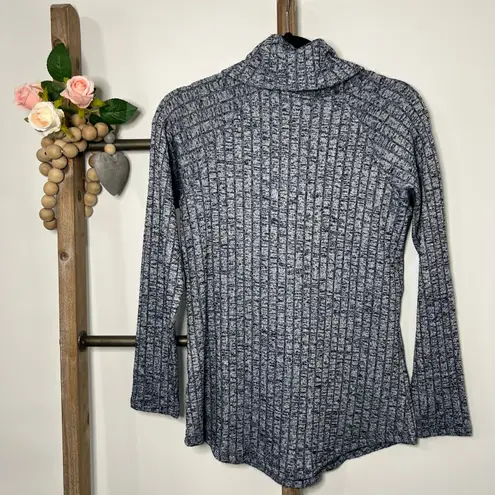 Nic Zoe Long Sleeve Cowl Neck Sweatshirt Size Small Blue
