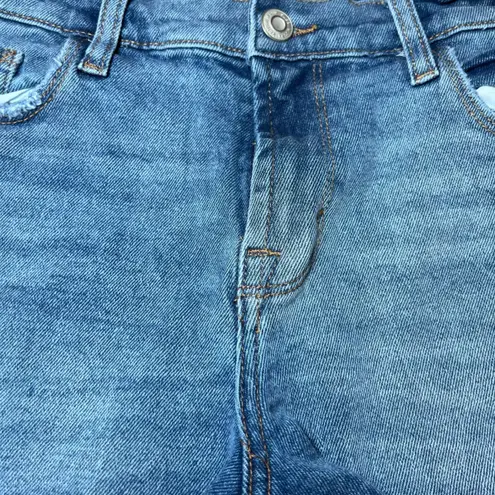 Kensie  Jeans Vintage Luxe The Short Denim Shorts Womens 10/30 Distressed Raw Hem