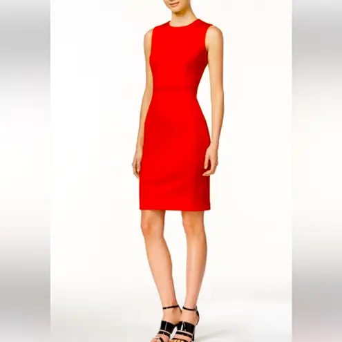 Calvin Klein NWT CK red scuba dress