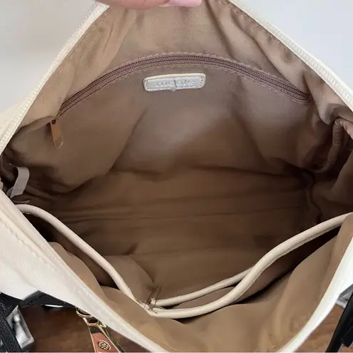 Nicole Miller Multi Zipper Pocket Purse Black and White Crossbody Capsule