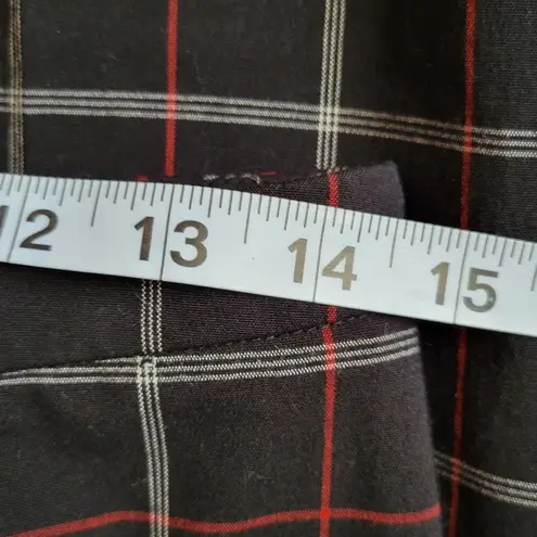 Apostrophe red black windowpane straight leg trousers size 8