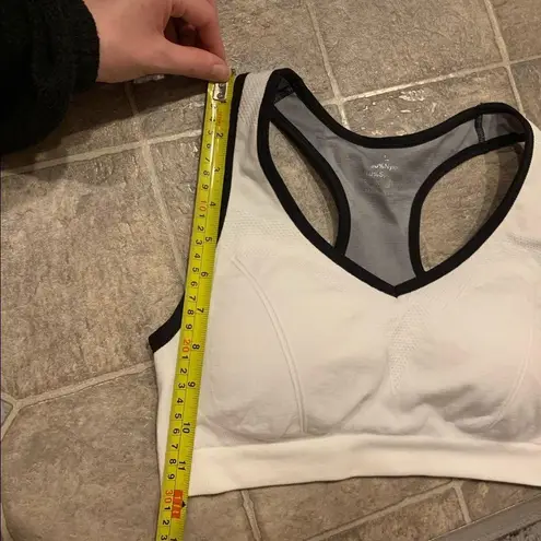 NWOT White Padded Racerback Sports Bra Size L