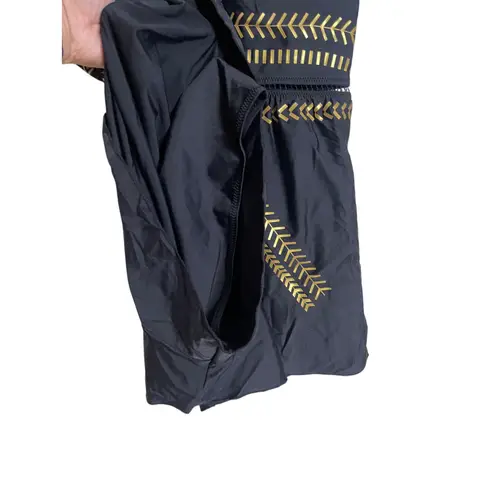 Biliblond Onepiece Overall Swim in Black Gold Womans XL NWT