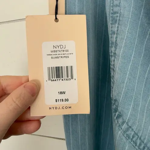 NYDJ Not Your Daughters Jeans Women’s 18W Sumstripes Wide Leg Jeans Pants New