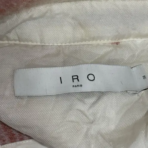 IRO Paris Lemina Size L (36) Pink Check Plaid Oversized Shacket Jacket Designer