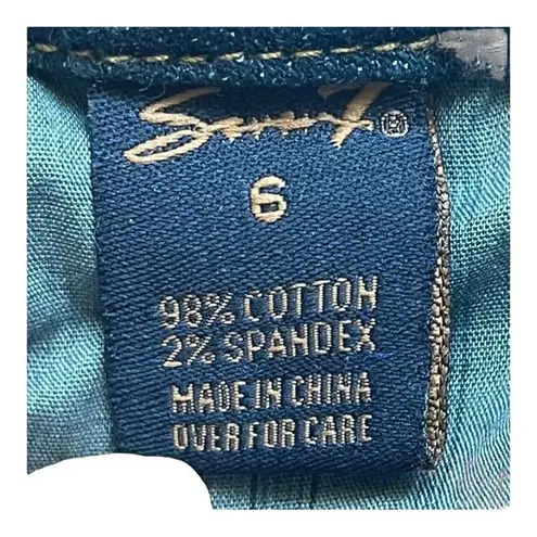 Seven7 Embellished Bootcut Jeans Dark Wash Stretch Sparkle Women Size 6