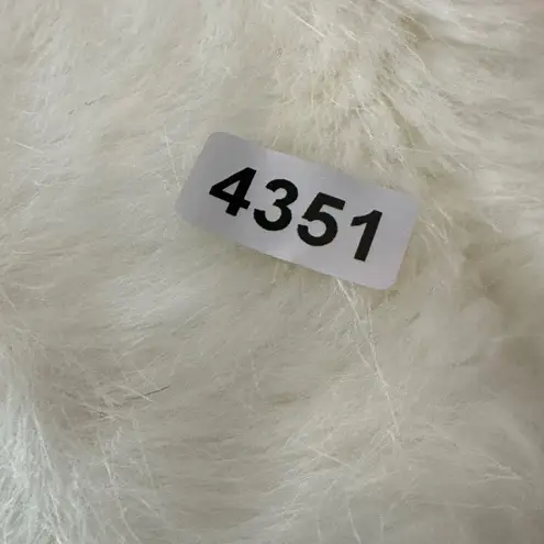 Kaufmanfranco Cream Wool Blend Knit Vest Faux Fur Collar Sleeveless Medium M