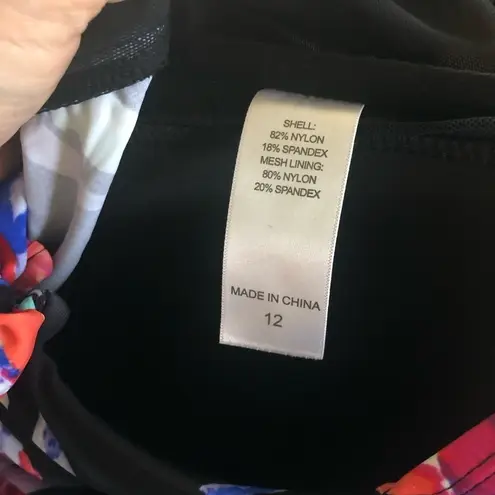 FULLFITALL Swimsuits Floral Swim Sz. 12 Dress Colorful Peek