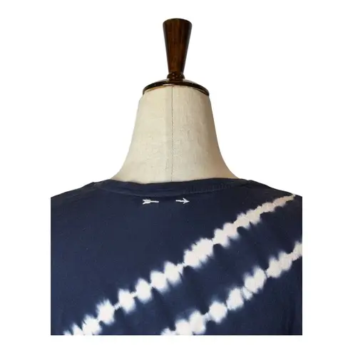 The Upside Shirt Women Small Navy Blue Tie Dye Courtney Long Sleeve Tee Retro