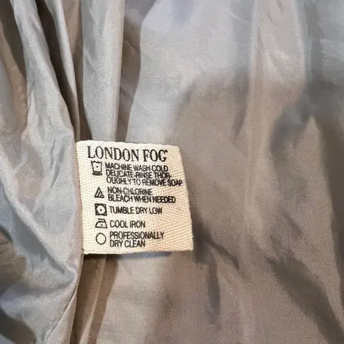 London Fog Hooded Lightweight Zip Up Jacket Beige Casual Outdoor Coat