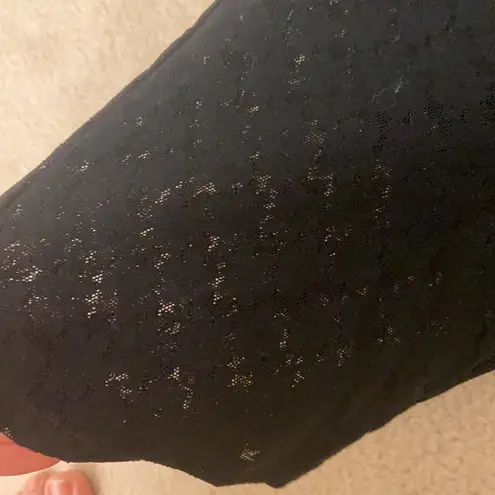 Open Edit black lacy biker shorts. S