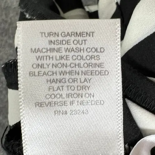 New York Co Jumpsuit Womens XS Black White Striped Off Shoulder Wide Leg Modern