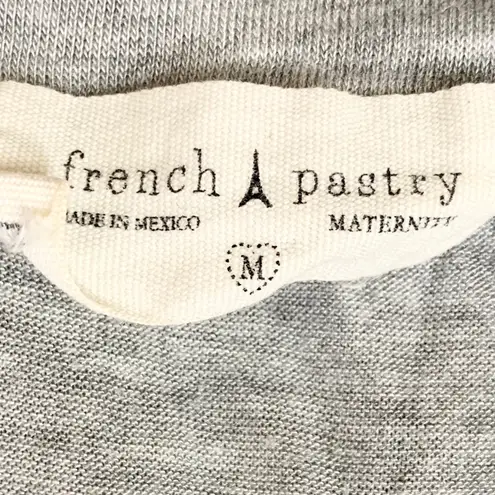 French Pastry “Preggers” Maternity T-Shirt Heather Gray Size Medium