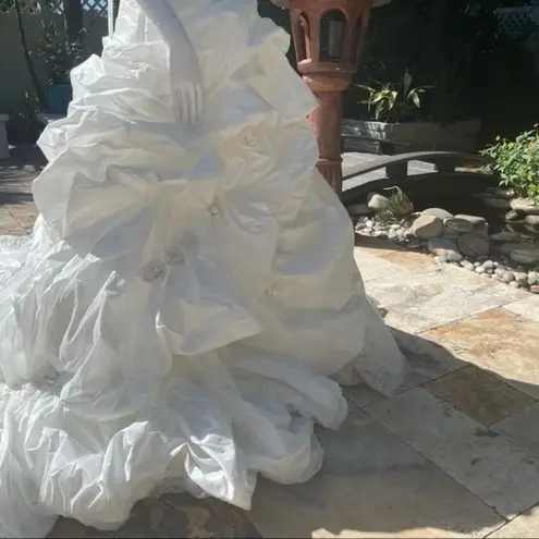 Maggy London Maggy sottero haute couture imperial sabelle wedding dress gown size 4 beaded ru