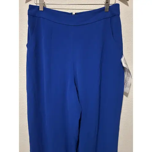Dress the Population NEW Size Large Flare Pants Blue Business Party Club Preppy