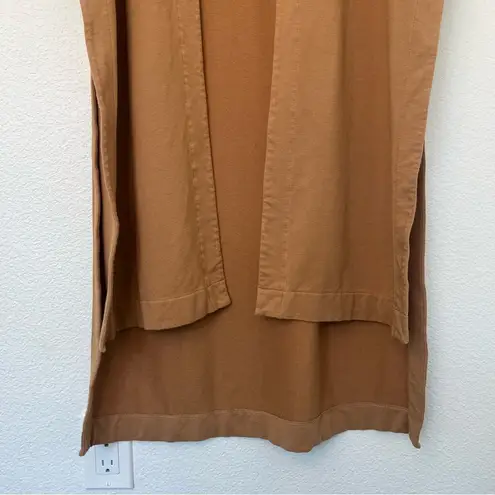 Cuyana French Terry Long Cardigan in Camel SM/MD