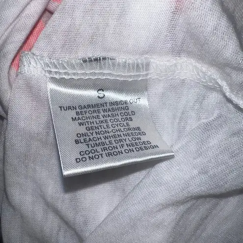 Coca-Cola Womens T-shirt Size S White Rainbow Multicolored Logo Burnout Tee