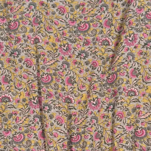 Comptoir Des Cotonniers Shirt Womens Medium 36 Brown Pink Floral Boho Cottage