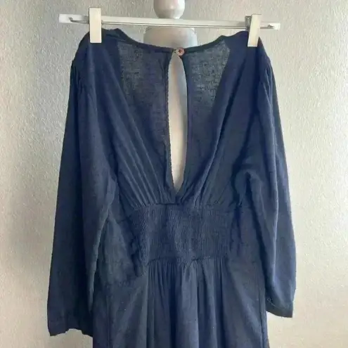 Free People  Knot Plunge Front Rayon‎ Cotton Mini Dress