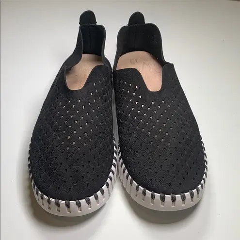 Ilse Jacobsen Perforated Lightweight Comfy Black Slip