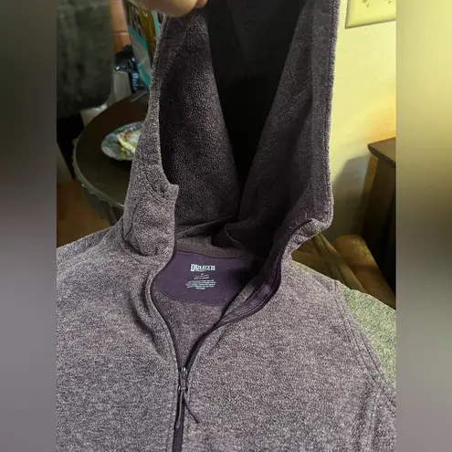 Duluth Trading Co Vest Women's Medium Purple Full Zip Fleece Hooded Pockets
