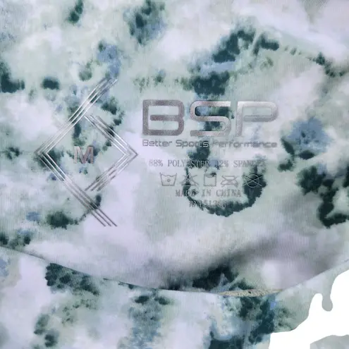 BSP Atomic Jelly Aqua Women's Leggigns Size Medium Green Aqua White Tye