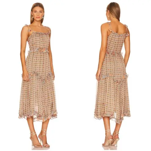 MISA Los Angeles ππ Nati Dress ~ Flora Tile Mix Medium M NWOT