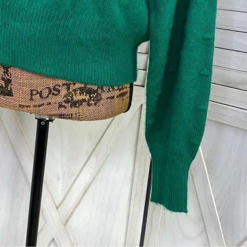 Vylette Bauble Stich Crew Neck Crop Sweater Green Juniors Large Pullover Size undefined