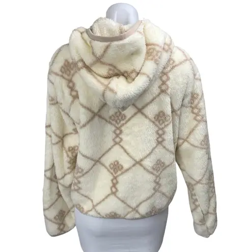 Roark Ursa Women's Beige Cream Hoodie Full Zip Fleece Sweater Jacket Size M Size M
