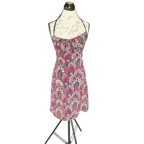 SASCH Womens Dress Halter Paisley Short Bohemian Y2k 90s Festival Party Cocktail