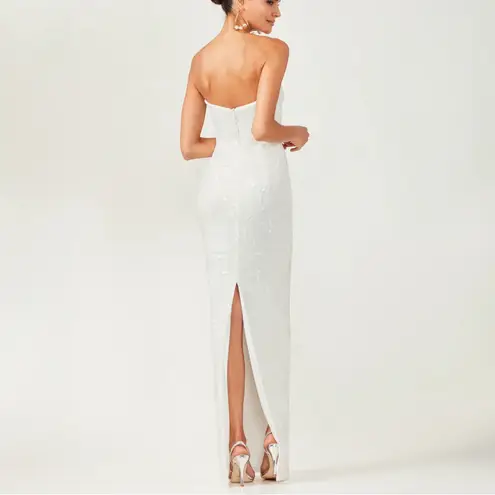 Helsi Serena Elegant White Strapless Dress Size M