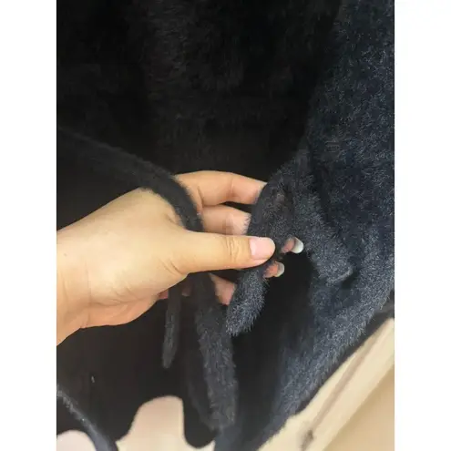 J. McLaughlin SOFT BLACK Button Front Stadium Coat Size M Trench