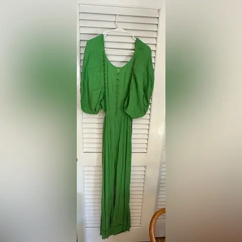 Free People  Salerno Jumpsuit Green - Size S