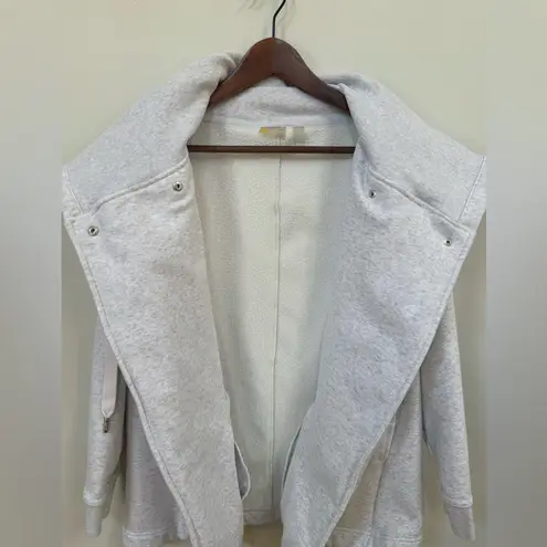 Zella  Amazing Cozy Wrap Jacket | Light Gray Fleece | Size S